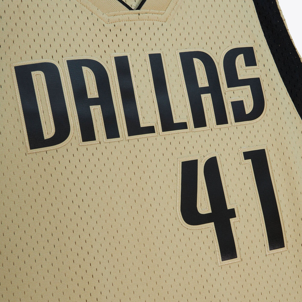 Dallas Mavericks Dirk Nowitzki 2010 Swingman Jersey - Khaki product image 5, provided for visual reference and product