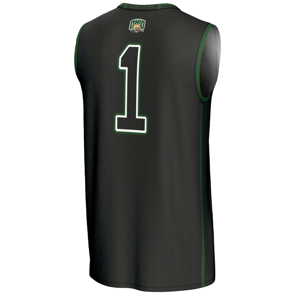 #1 Ohio Bobcats Lightweight Basketball Jersey - Black product image 4, provided for visual reference and product detail