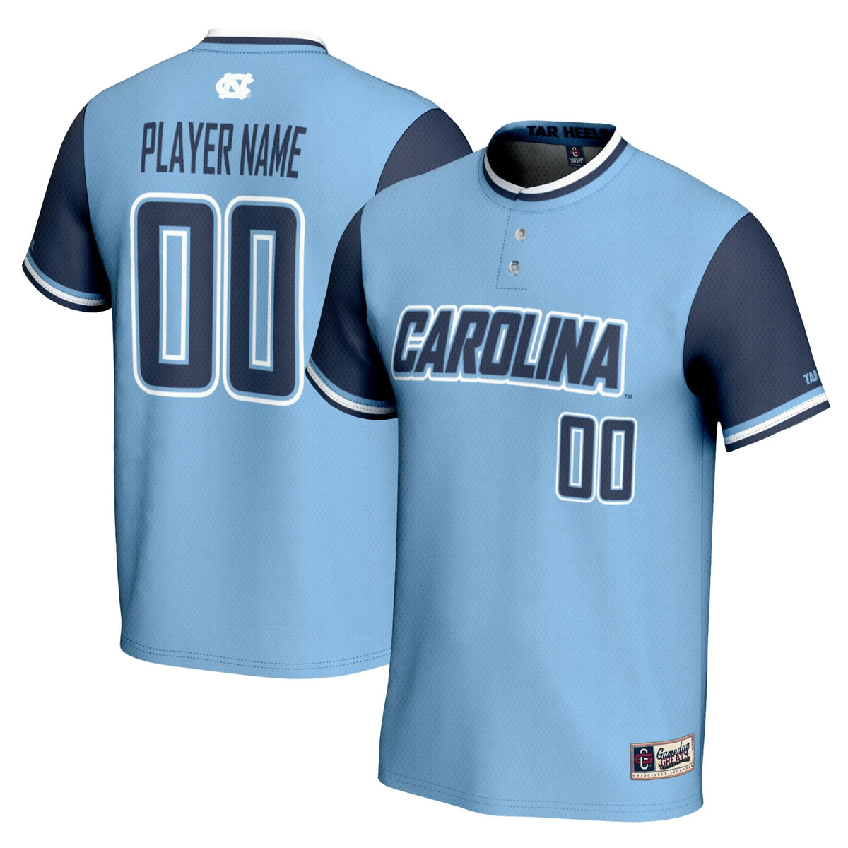 North Carolina Tar Heels NIL Pick-A-Player Softball Lightweight Jersey - Carolina Blue product image 1, provided for visual