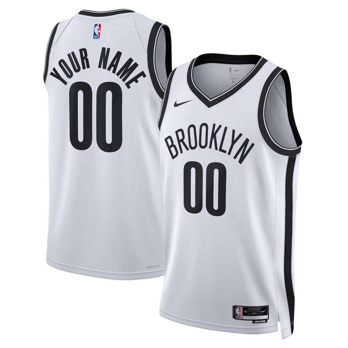 Brooklyn Nets Association Swingman Jersey - Custom product image 1, provided for visual reference and product detail review