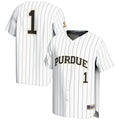 #1 Purdue Boilermakers Lightweight Baseball Jersey - White product image 1, provided for visual reference and product detail