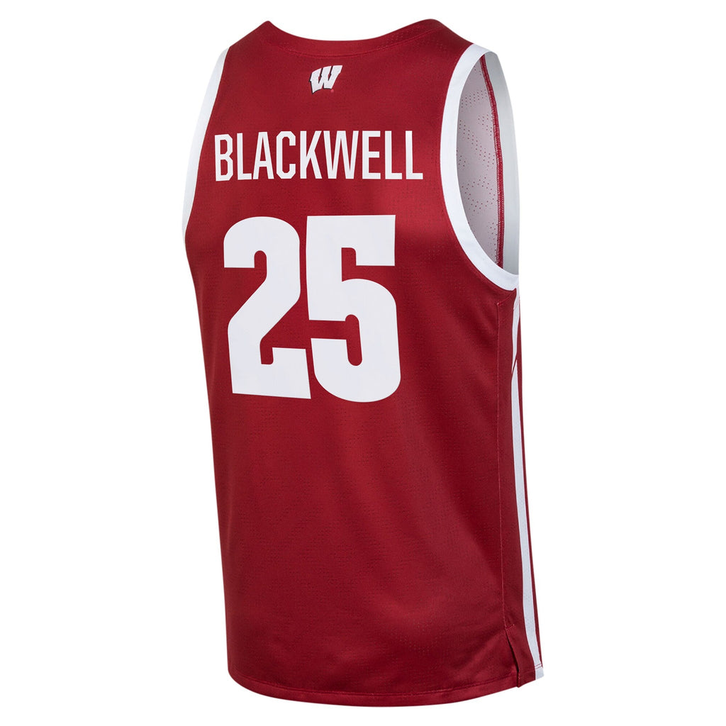 John Blackwell Wisconsin Badgers Replica Basketball Jersey - Red product image 4, provided for visual reference and product