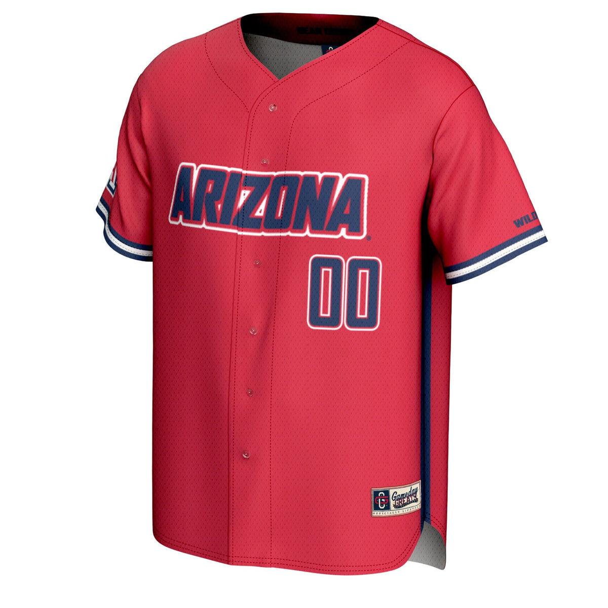 Arizona Wildcats NIL Pick-A-Player Lightweight Baseball Jersey - Red product image 3, provided for visual reference and
