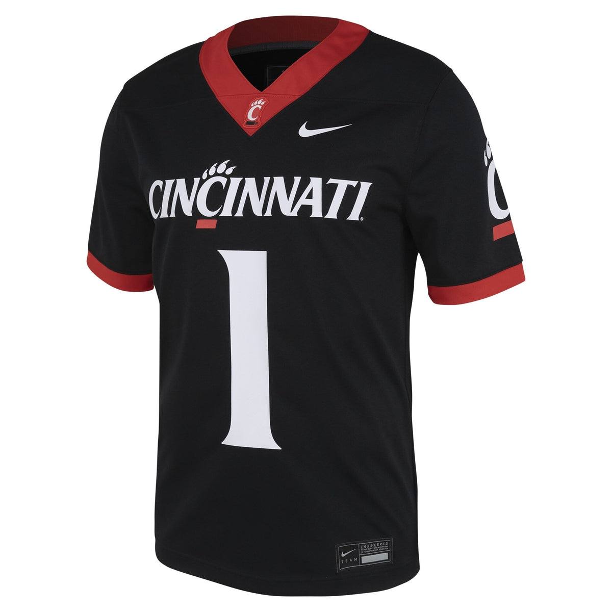 #1 Cincinnati Bearcats Untouchable Football Jersey – Black product image 3, provided for visual reference and product detail