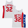 Brooklyn Nets Julius Erving 1973 Home Authentic Jersey - White product image 1, provided for visual reference and product