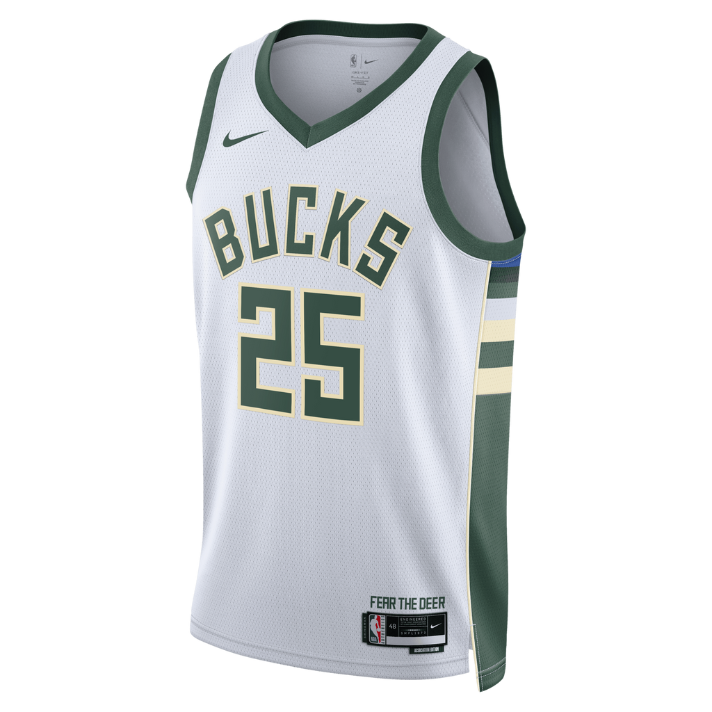 Milwaukee Bucks Association Edition Swingman Jersey - White - Kasparas Jakučionis product image 3, provided for visual
