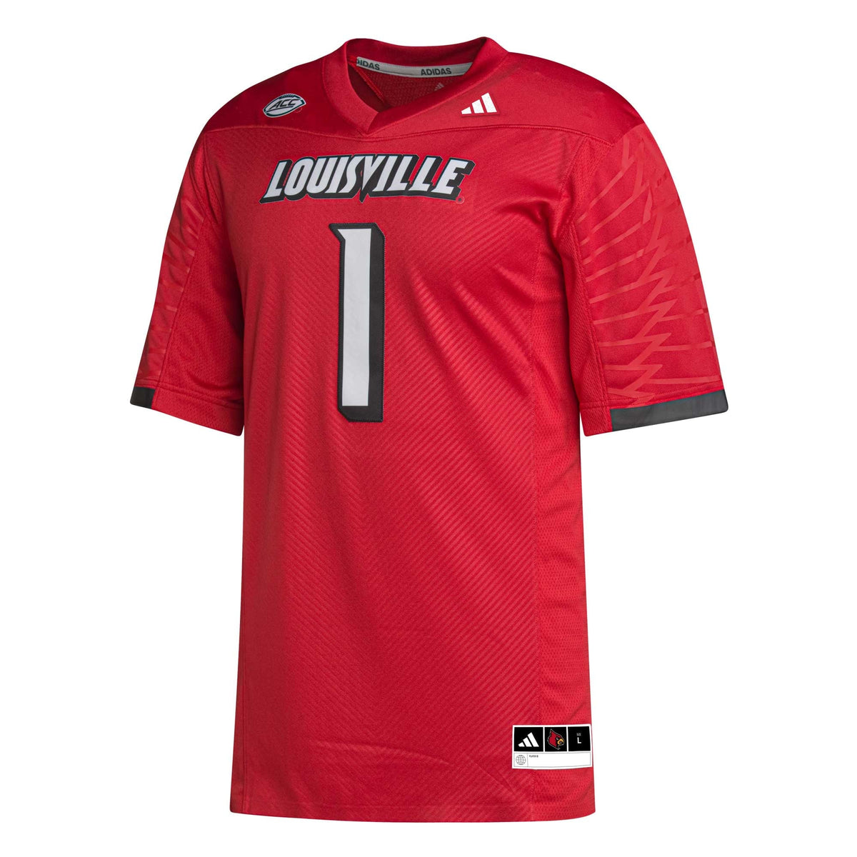 #1 Louisville Cardinals Premier Football Jersey - Cardinal product image 3, provided for visual reference and product detail
