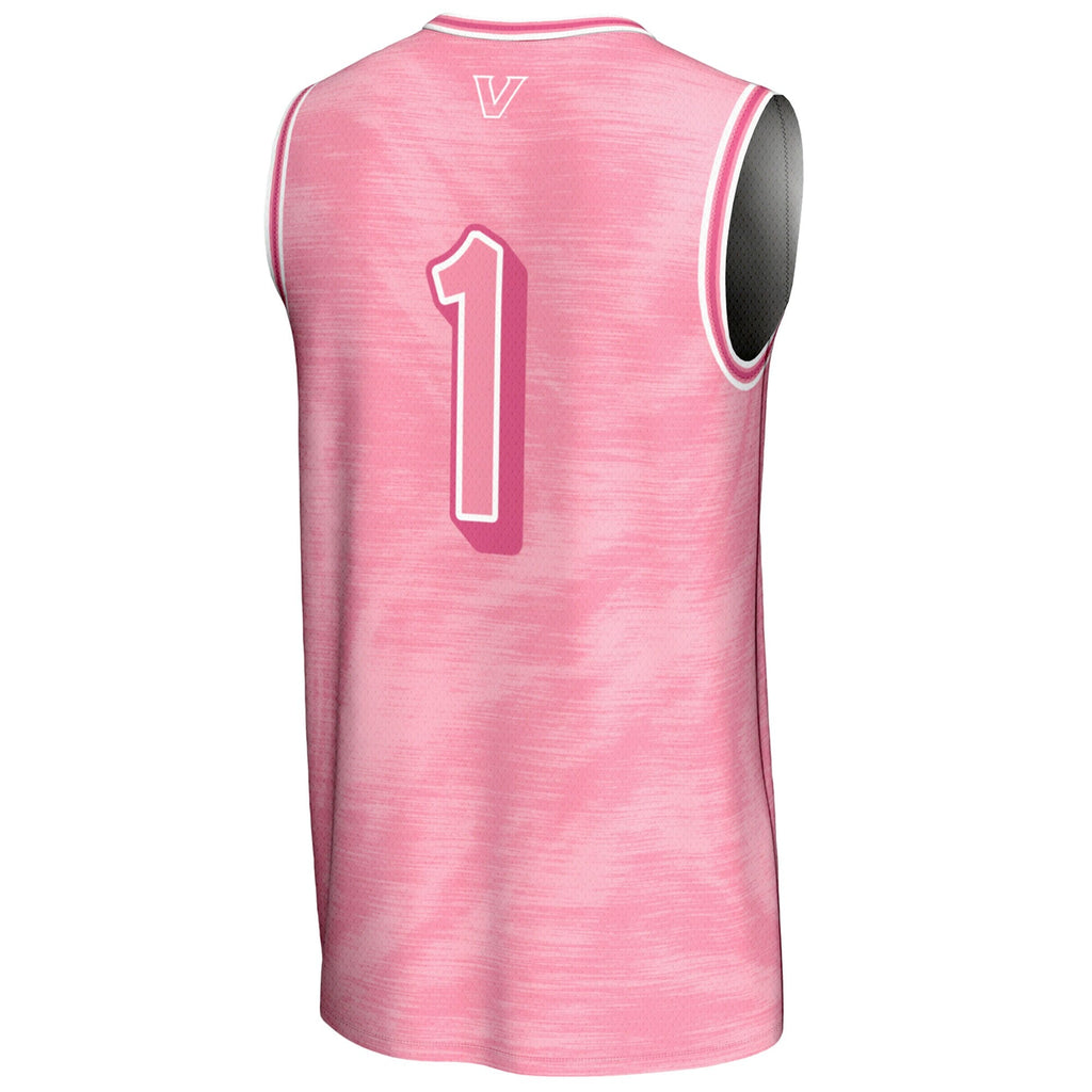 #1 Vanderbilt Commodores Lightweight Basketball Fashion Jersey - Pink product image 4, provided for visual reference and