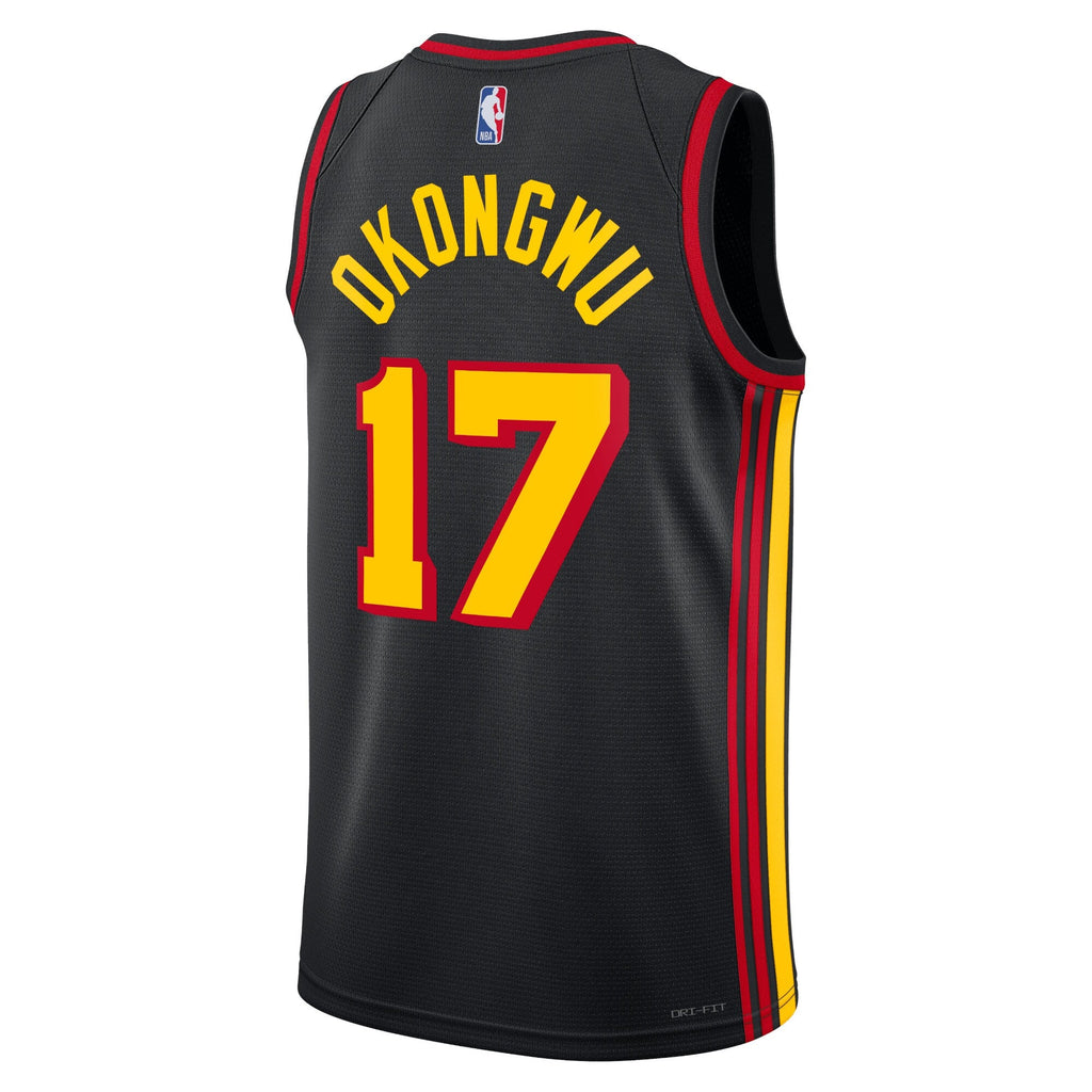 Atlanta Hawks Statement Edition Swingman Jersey - Black - Onyeka Okongwu product image 3, provided for visual reference and