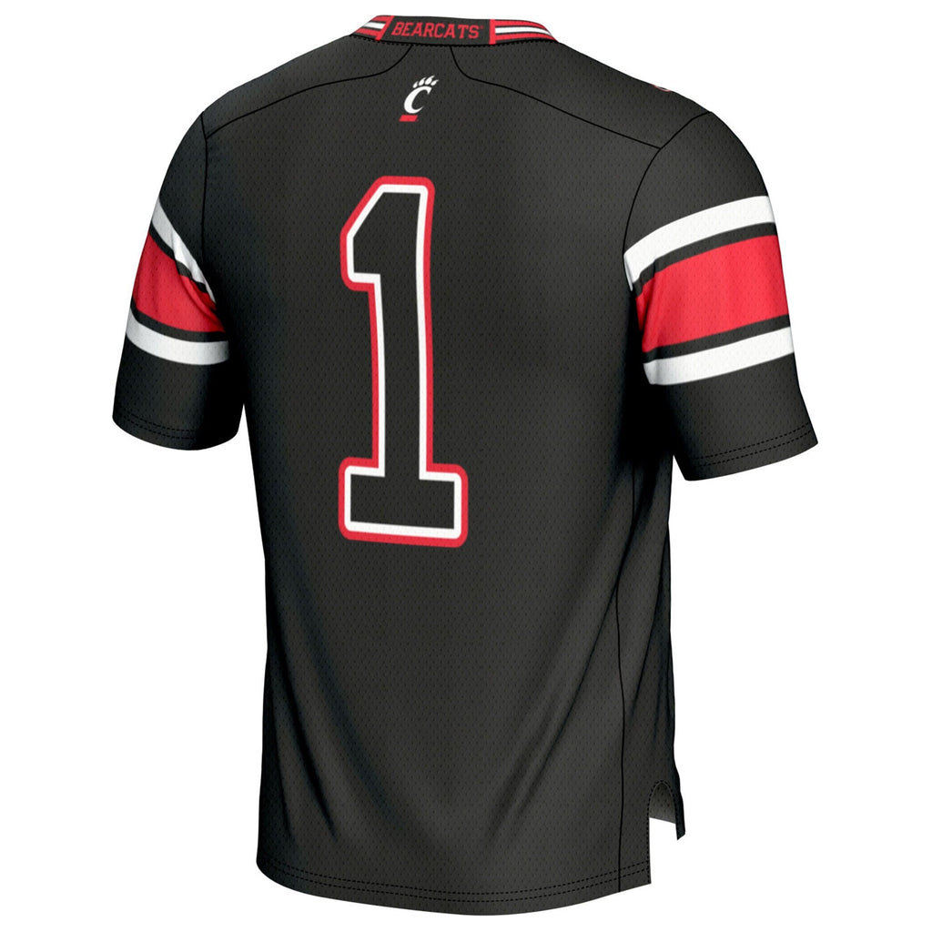#1 Cincinnati Bearcats Lightweight Football Fashion Jersey - Black product image 4, provided for visual reference and