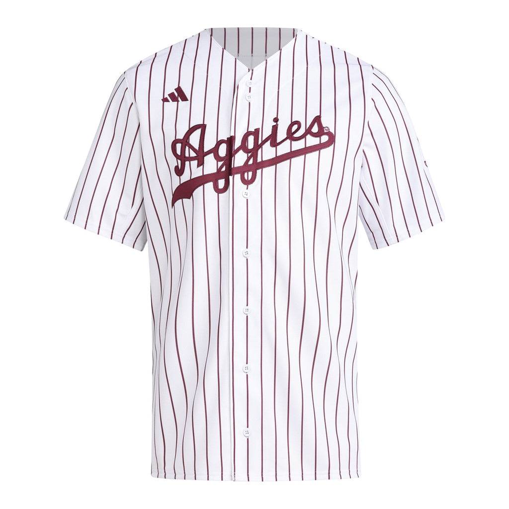 Texas A&M Aggies Replica Baseball Jersey - White product image 3, provided for visual reference and product detail review