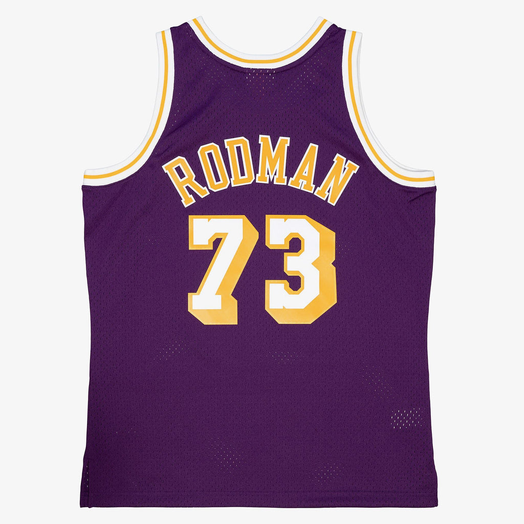 Los Angeles Lakers Dennis Rodman 1998 Road Authentic Jersey - Purple product image 4, provided for visual reference and