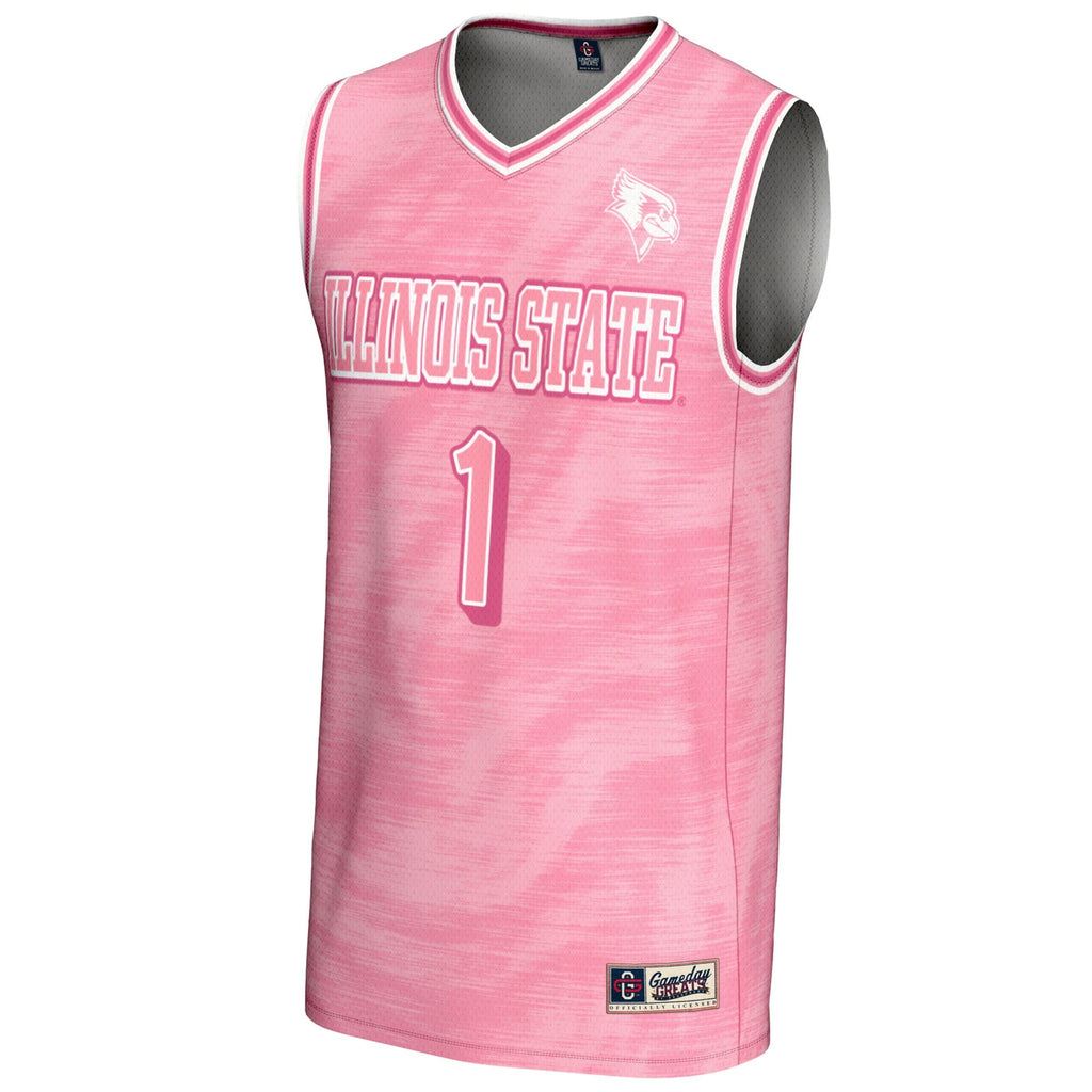 #1 Illinois State Redbirds Lightweight Basketball Fashion Jersey - Pink product image 3, provided for visual reference and