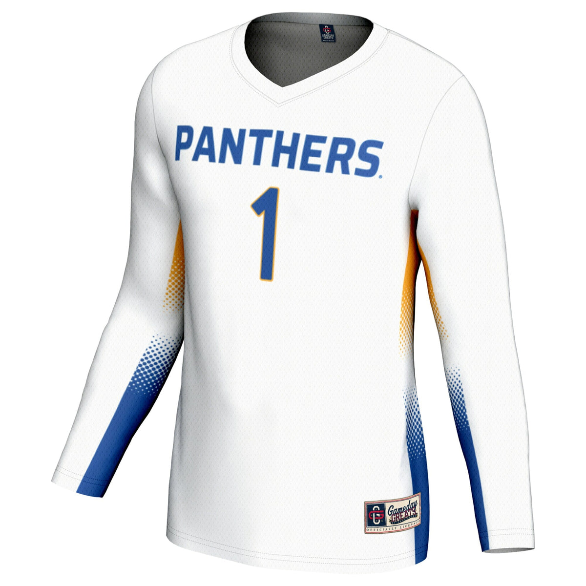 #1 Pitt Panthers Lightweight Volleyball Jersey - White product image 3, provided for visual reference and product detail