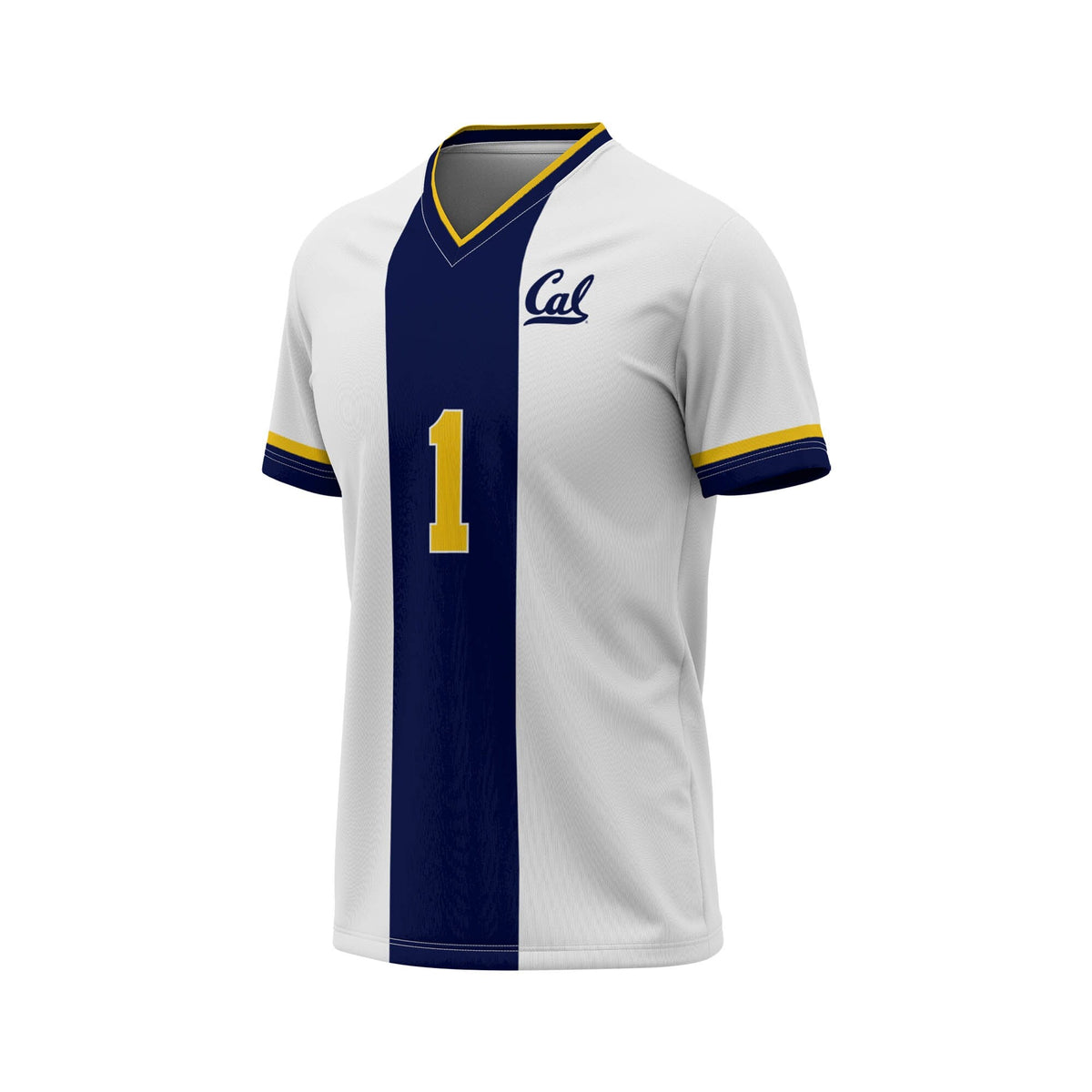#1 Cal Bears Lightweight Soccer Fashion Jersey - White product image 3, provided for visual reference and product detail