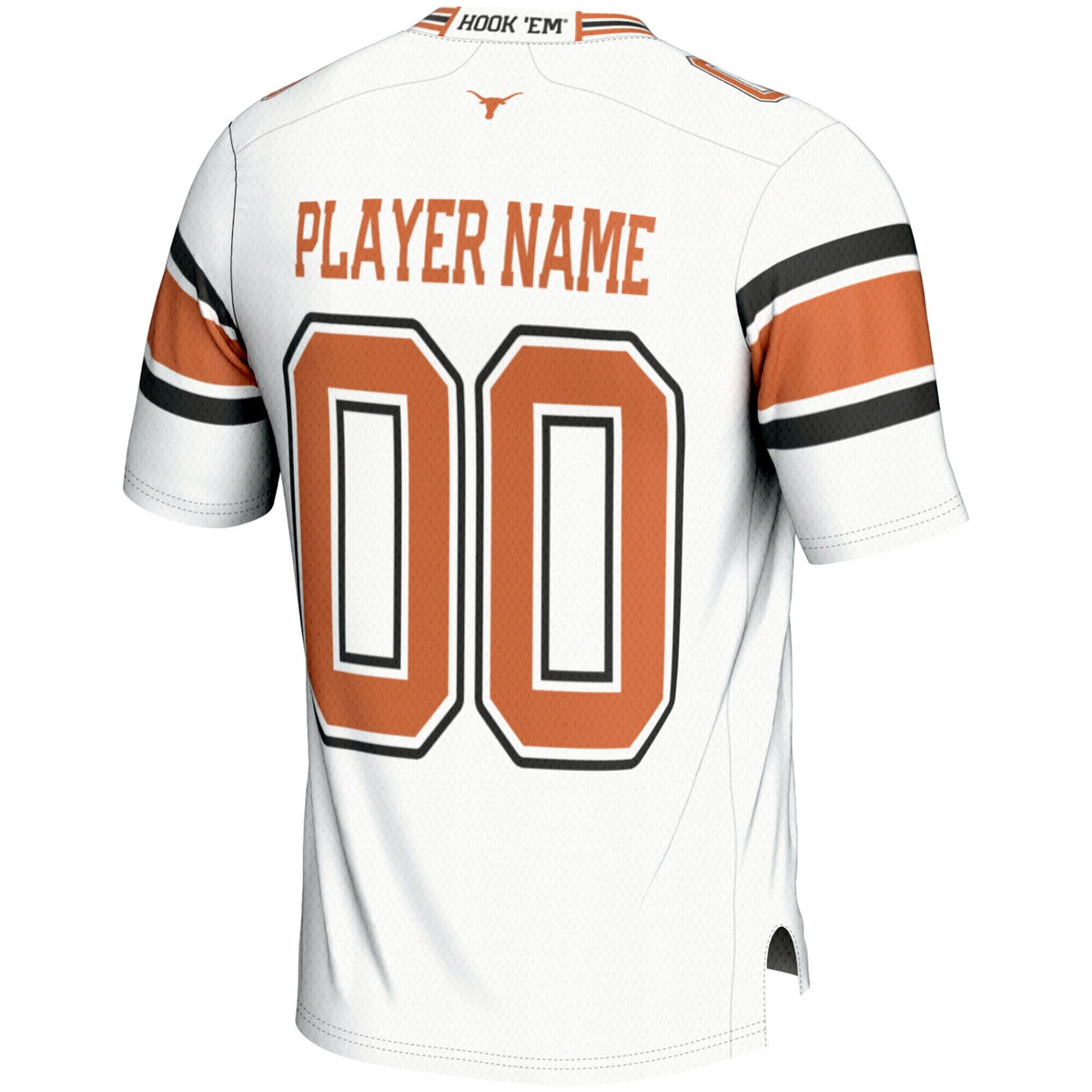 Texas Longhorns NIL Pick-A-Player Football Fashion Jersey - White product image 4, provided for visual reference and product