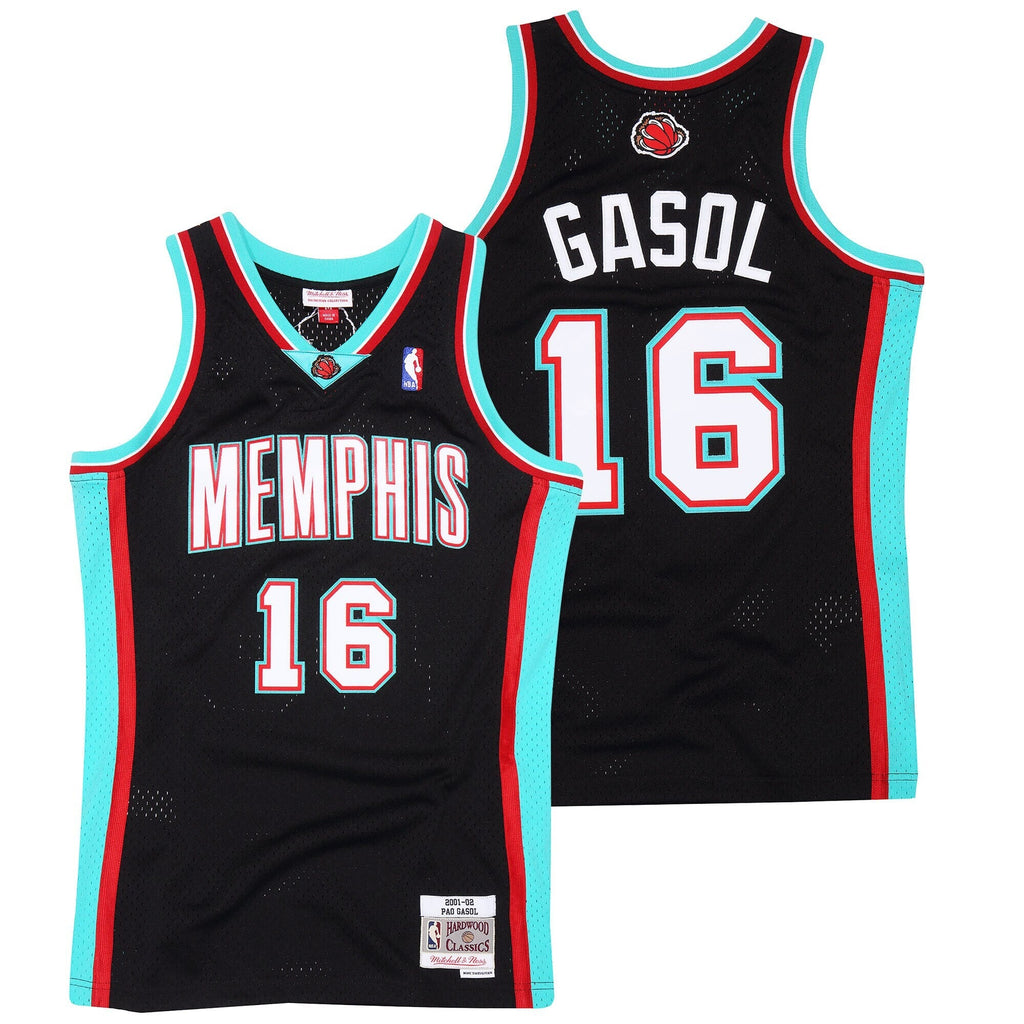 Memphis Grizzlies Pau Gasol Hardwood Classics Road Swingman Jersey product image 1, provided for visual reference and