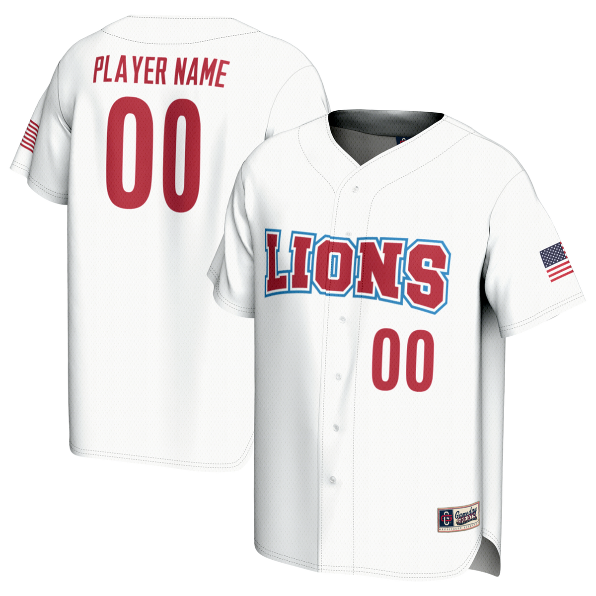 Loyola Marymount Lions NIL Pick-A-Player Lightweight Baseball Jersey - White product image 1, provided for visual reference