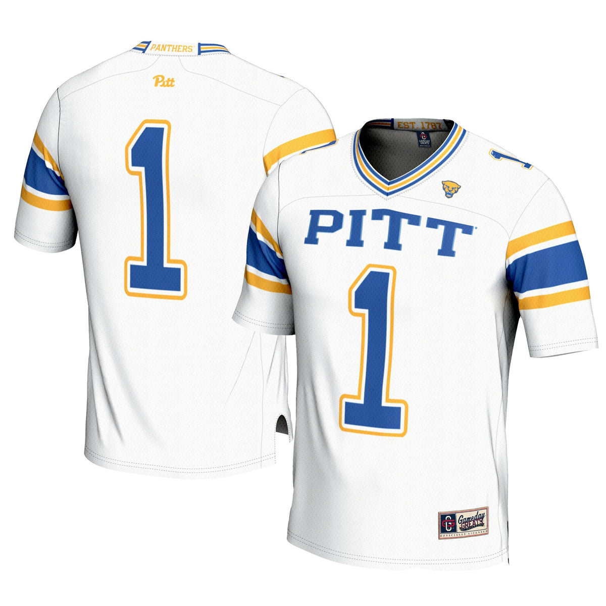 #1 Pitt Panthers Football Jersey - Cardinal product image 1, provided for visual reference and product detail review
