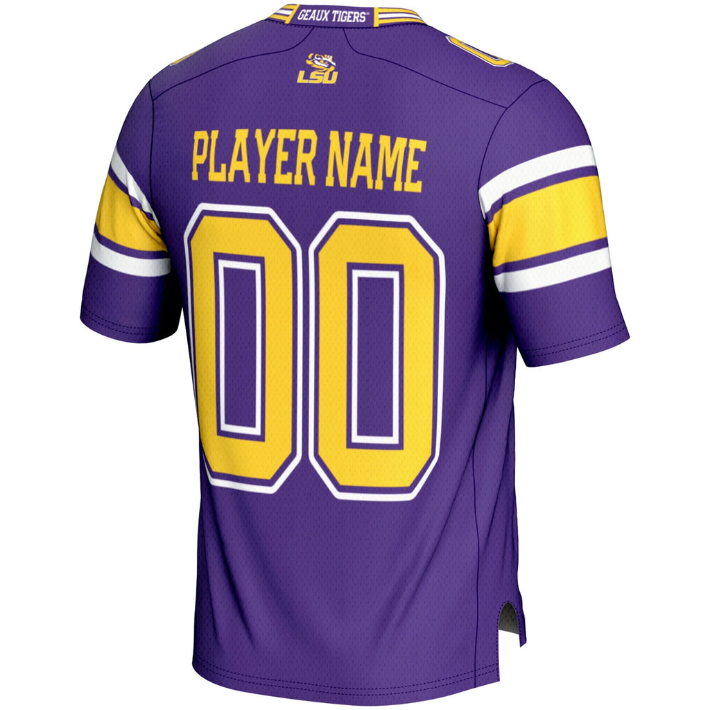 LSU Tigers NIL Pick-A-Player Football Jersey - Purple product image 4, provided for visual reference and product detail
