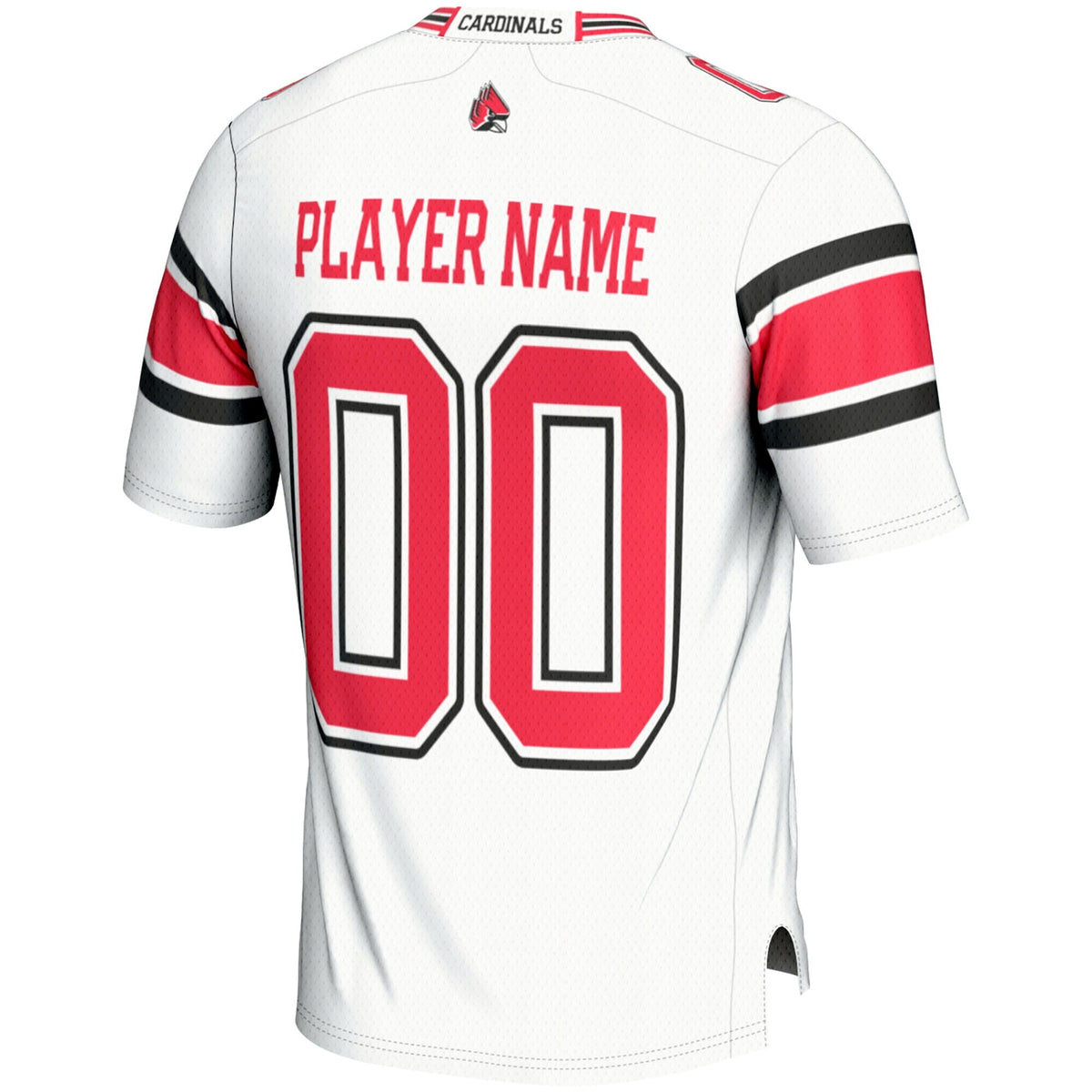 Ball State Cardinals NIL Pick-A-Player Football Jersey - White product image 4, provided for visual reference and product