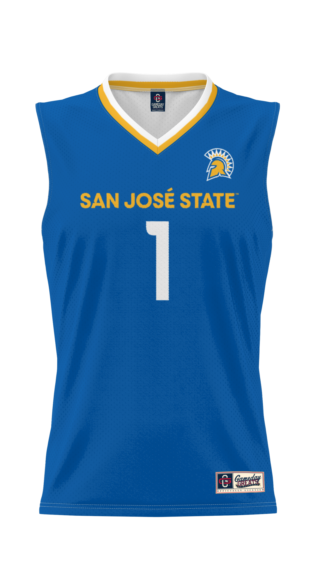 #1 San Jose State Spartans Lightweight Basketball Jersey - Royal product image 3, provided for visual reference and product