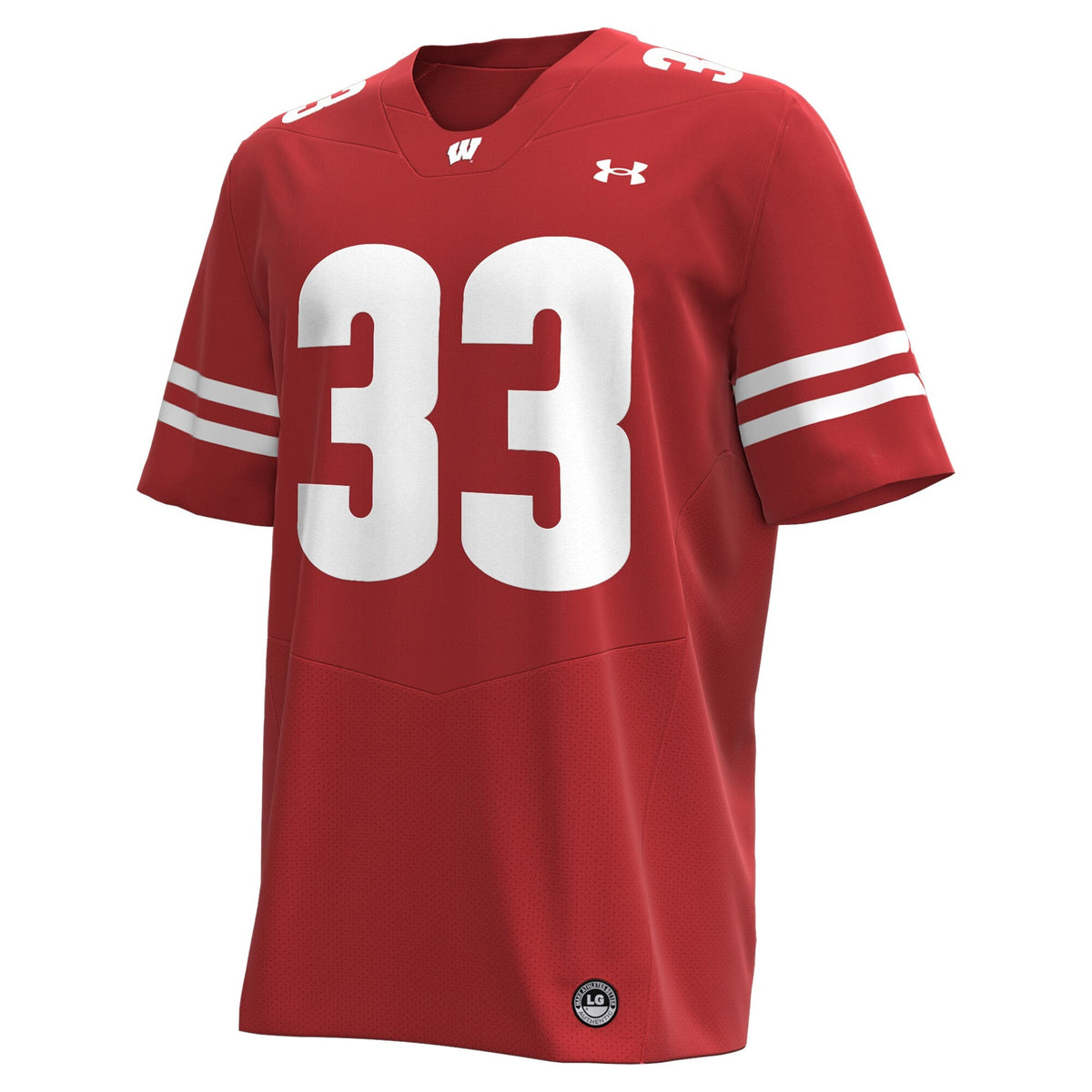 Ron Dayne Wisconsin Badgers NIL Football Replica Player Jersey - Red product image 3, provided for visual reference and