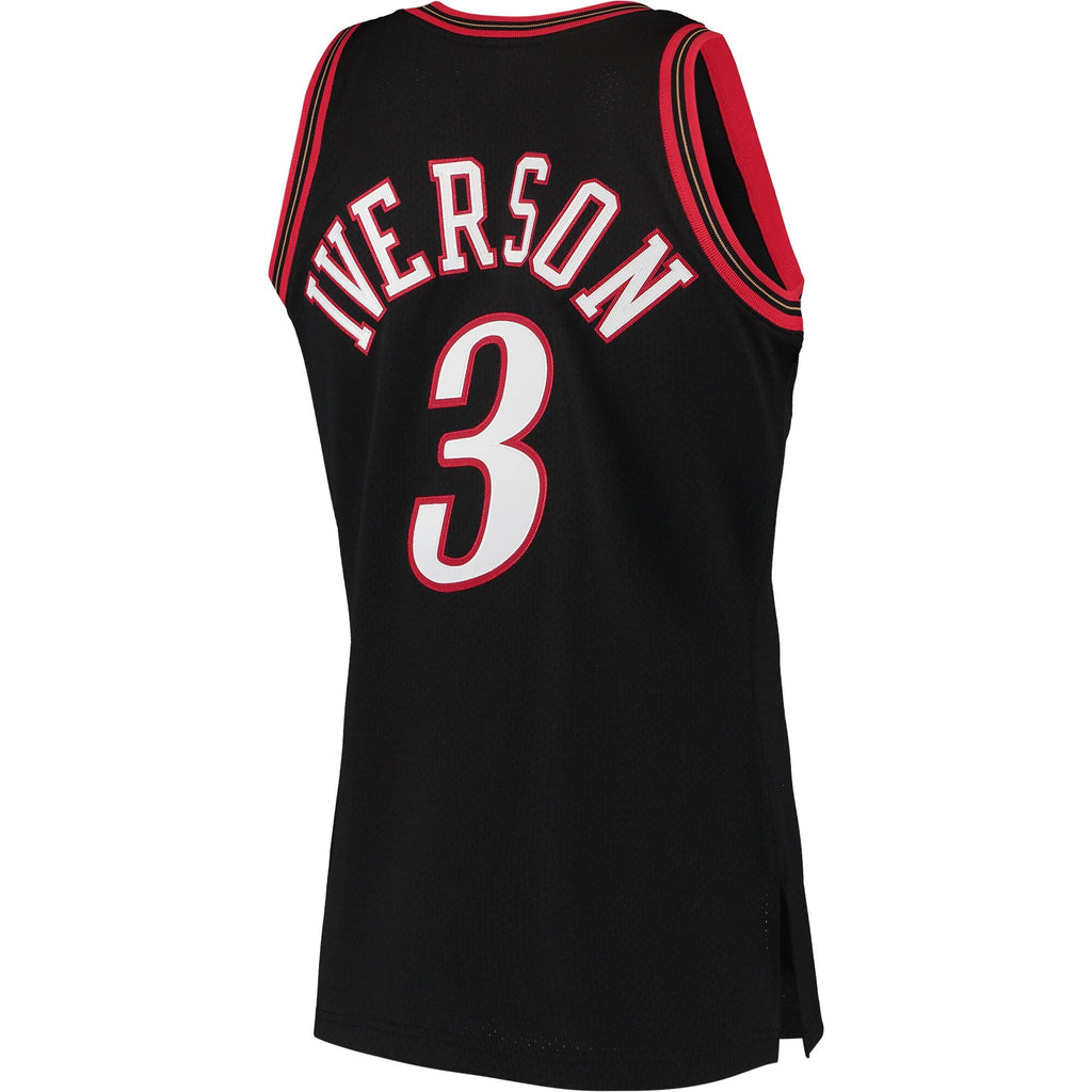 Allen Iverson Black Philadelphia 76ers 1997 Hardwood Classics Authentic Jersey product image 4, provided for visual