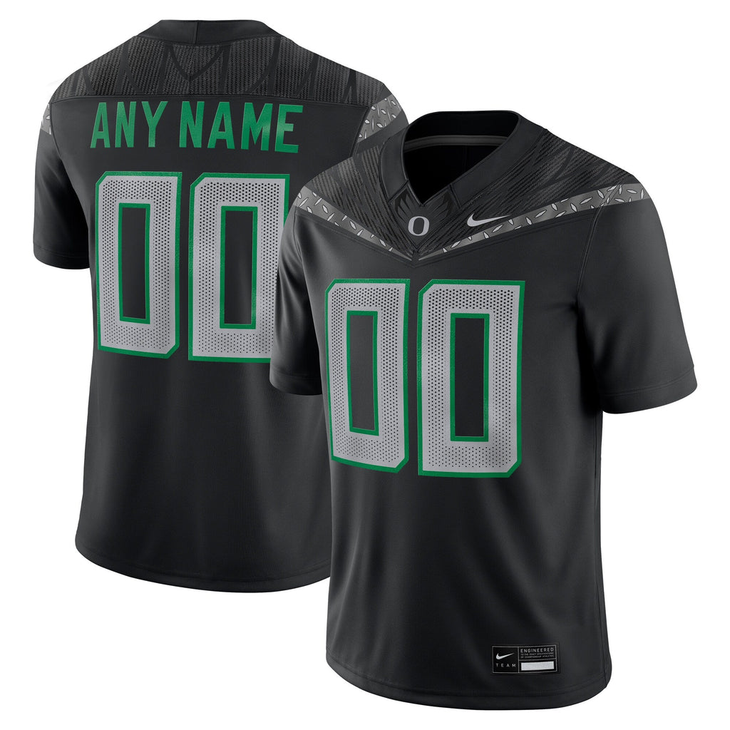 Oregon Ducks Custom Game Jersey - Black product image 1, provided for visual reference and product detail review