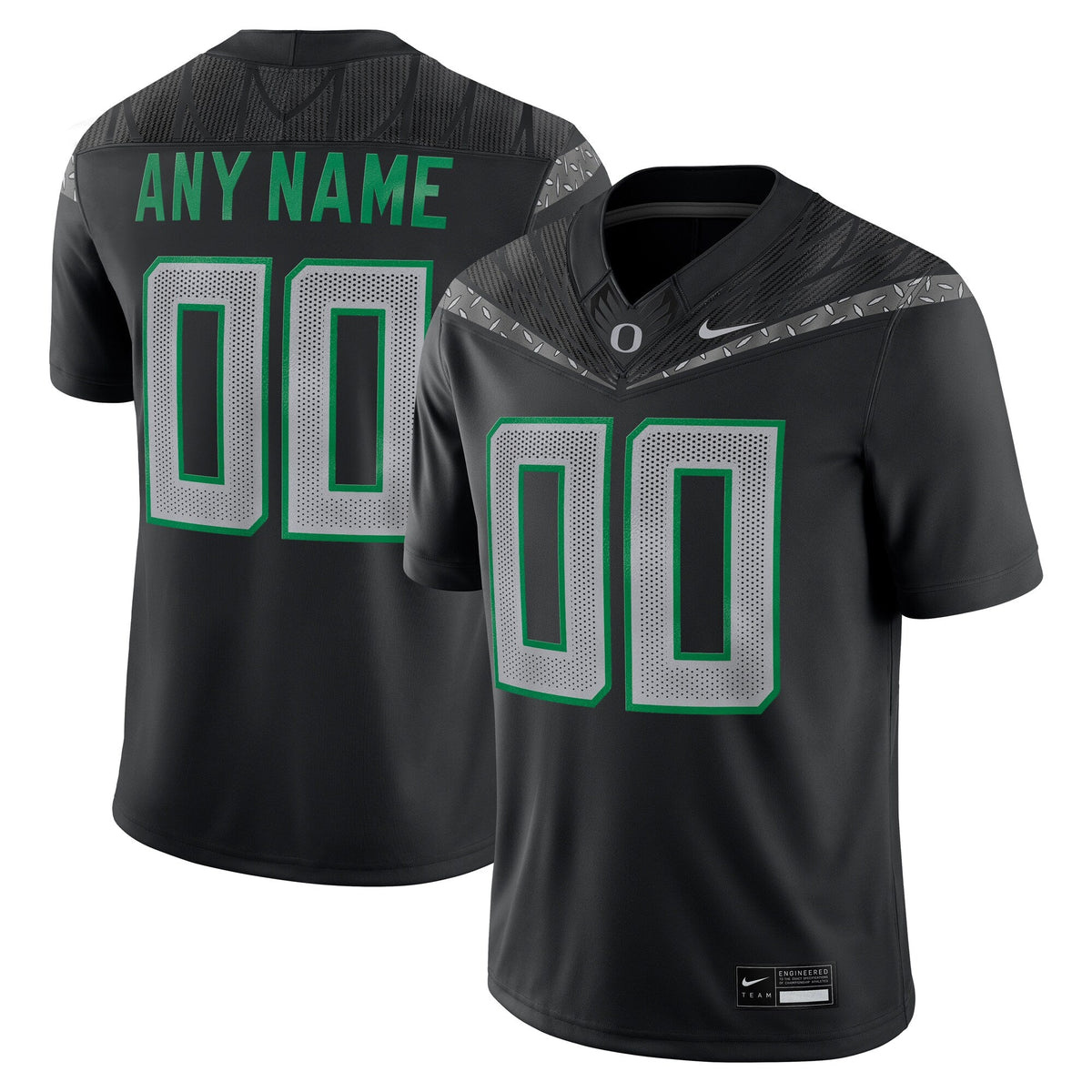 Oregon Ducks Custom Game Jersey - Black product image 1, provided for visual reference and product detail review