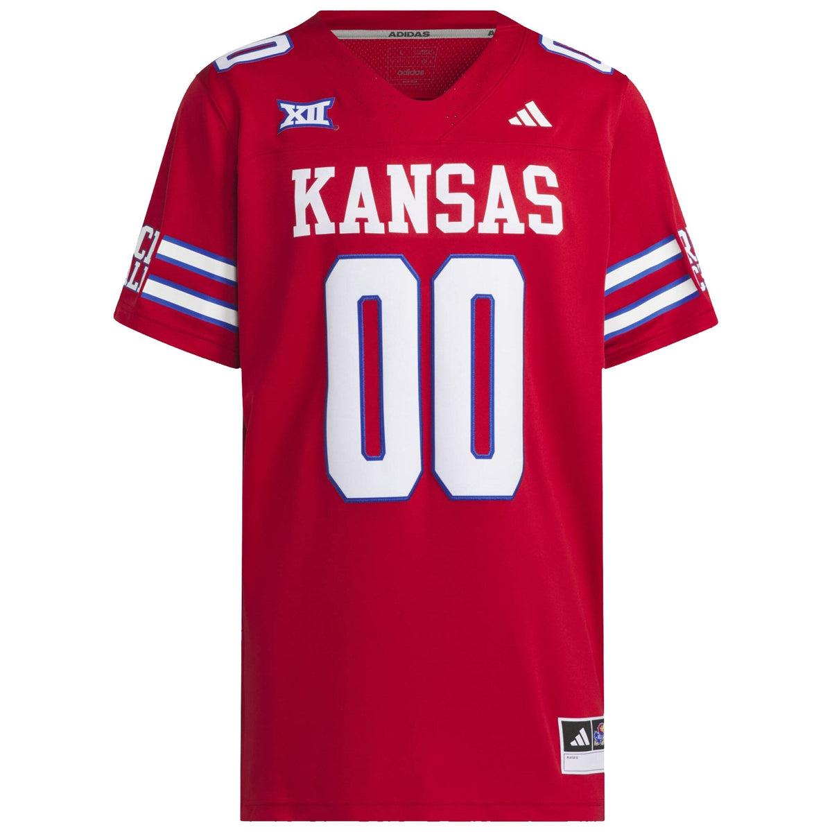 #00 Kansas Jayhawks Alternate Premier Jersey – Red product image 4, provided for visual reference and product detail review