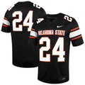 #24 Oklahoma State Cowboys Untouchable Football Jersey – Black product image 1, provided for visual reference and product