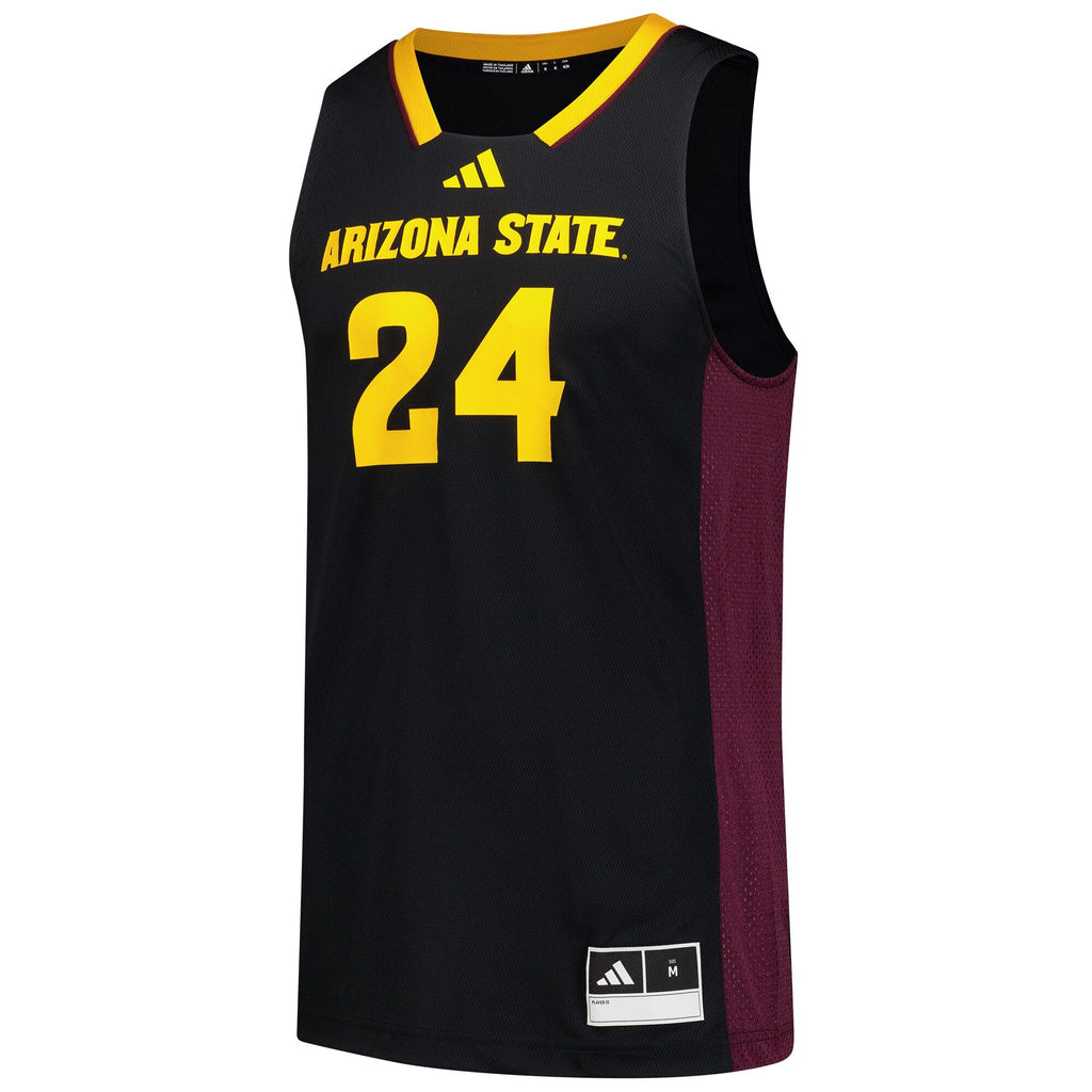 #24 Black Arizona State Sun Devils Replica Swingman Jersey product image 3, provided for visual reference and product detail