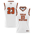 UTEP Miners Throwback Basketball Jersey - White product image 1, provided for visual reference and product detail review