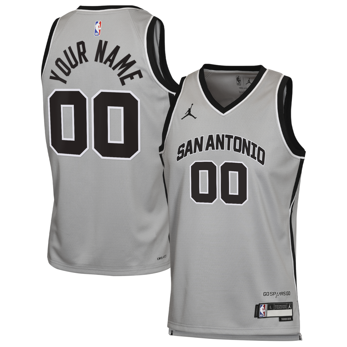 San Antonio Spurs Statement Jersey - Custom product image 2, provided for visual reference and product detail review