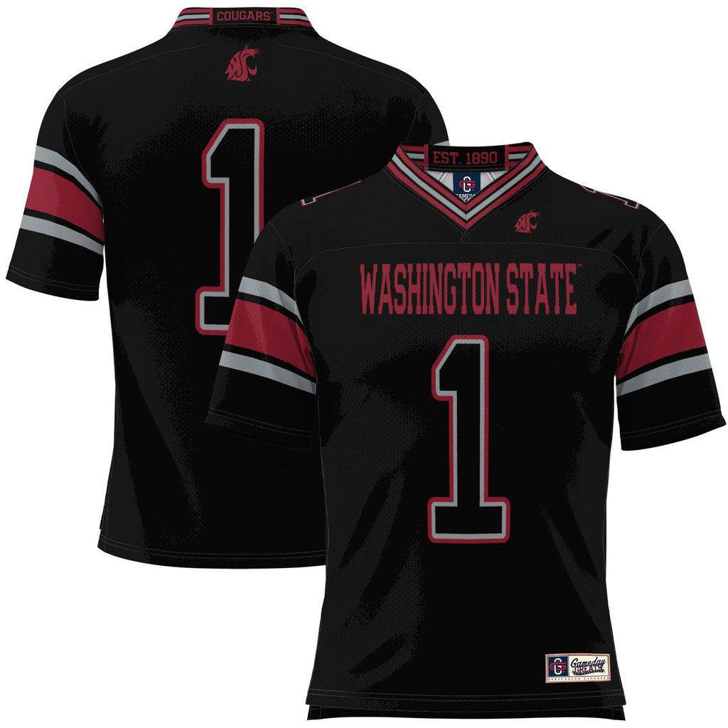 #1 Washington State Cougars Football Jersey - Black product image 2, provided for visual reference and product detail review