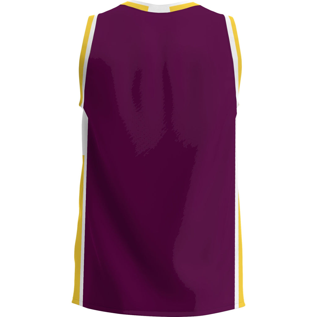 Bloomsburg Huskies Lightweight Basketball Jersey - Maroon product image 4, provided for visual reference and product detail