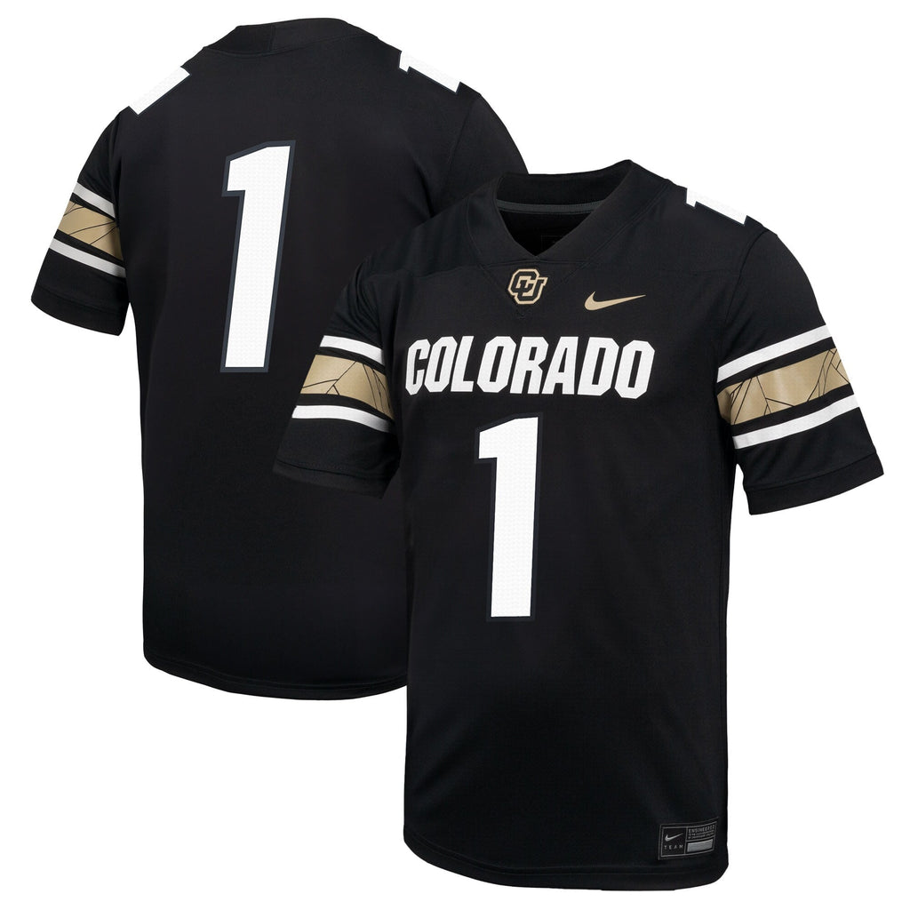 #1 Colorado Buffaloes Throwback Game Jersey - Black product image 2, provided for visual reference and product detail review