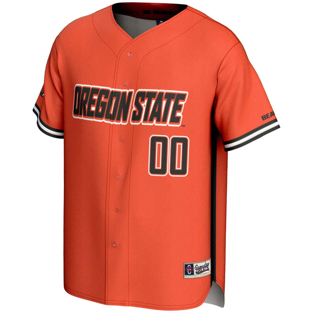Oregon State Beavers NIL Pick-A-Player Lightweight Baseball Jersey - Orange product image 3, provided for visual reference