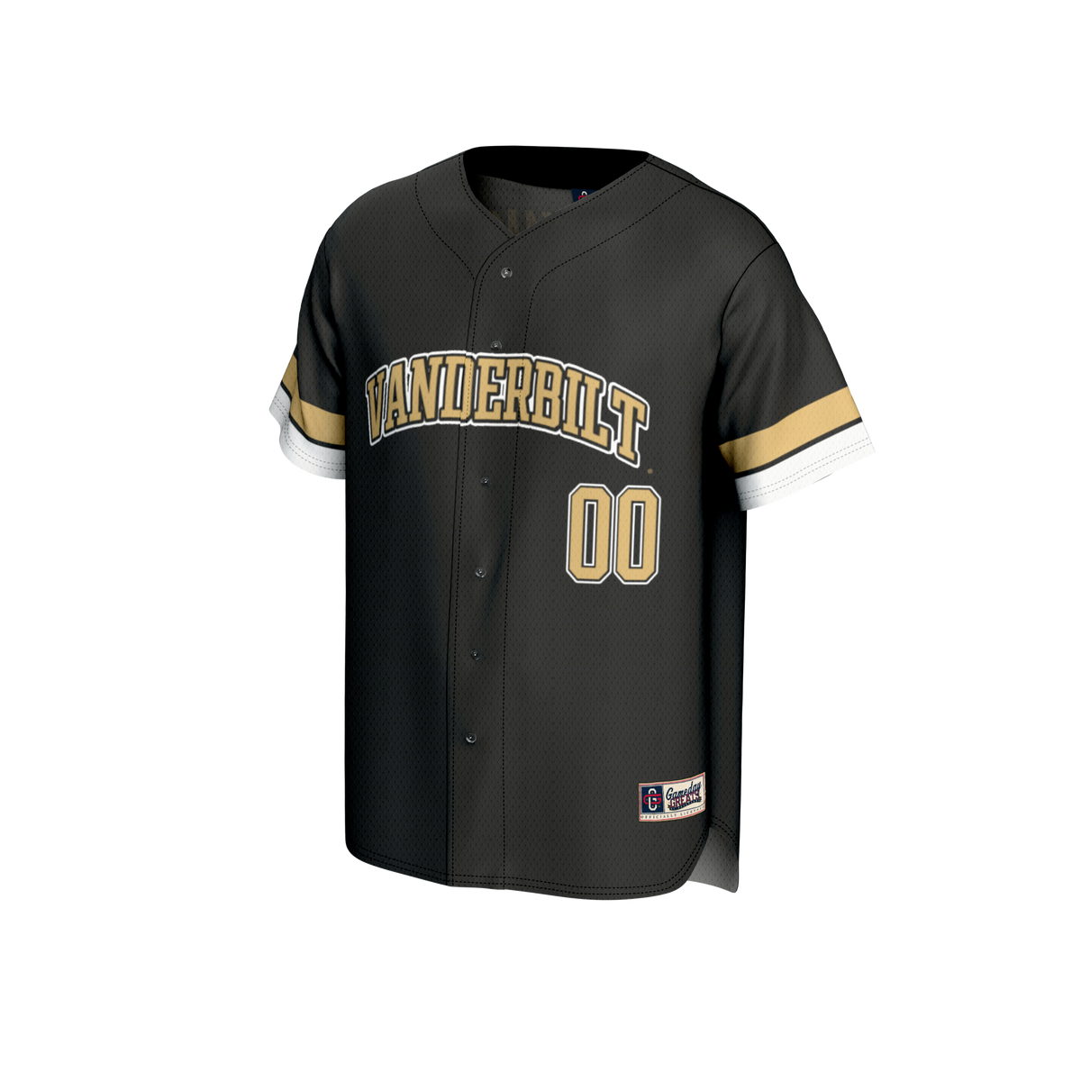 Vanderbilt Commodores NIL Pick-A-Player Lightweight Baseball Jersey - Black product image 3, provided for visual reference