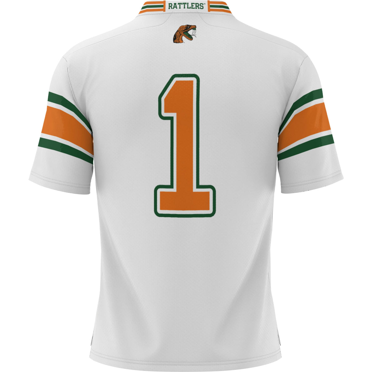 #1 Florida A&M Rattlers Football Jersey - White product image 4, provided for visual reference and product detail review