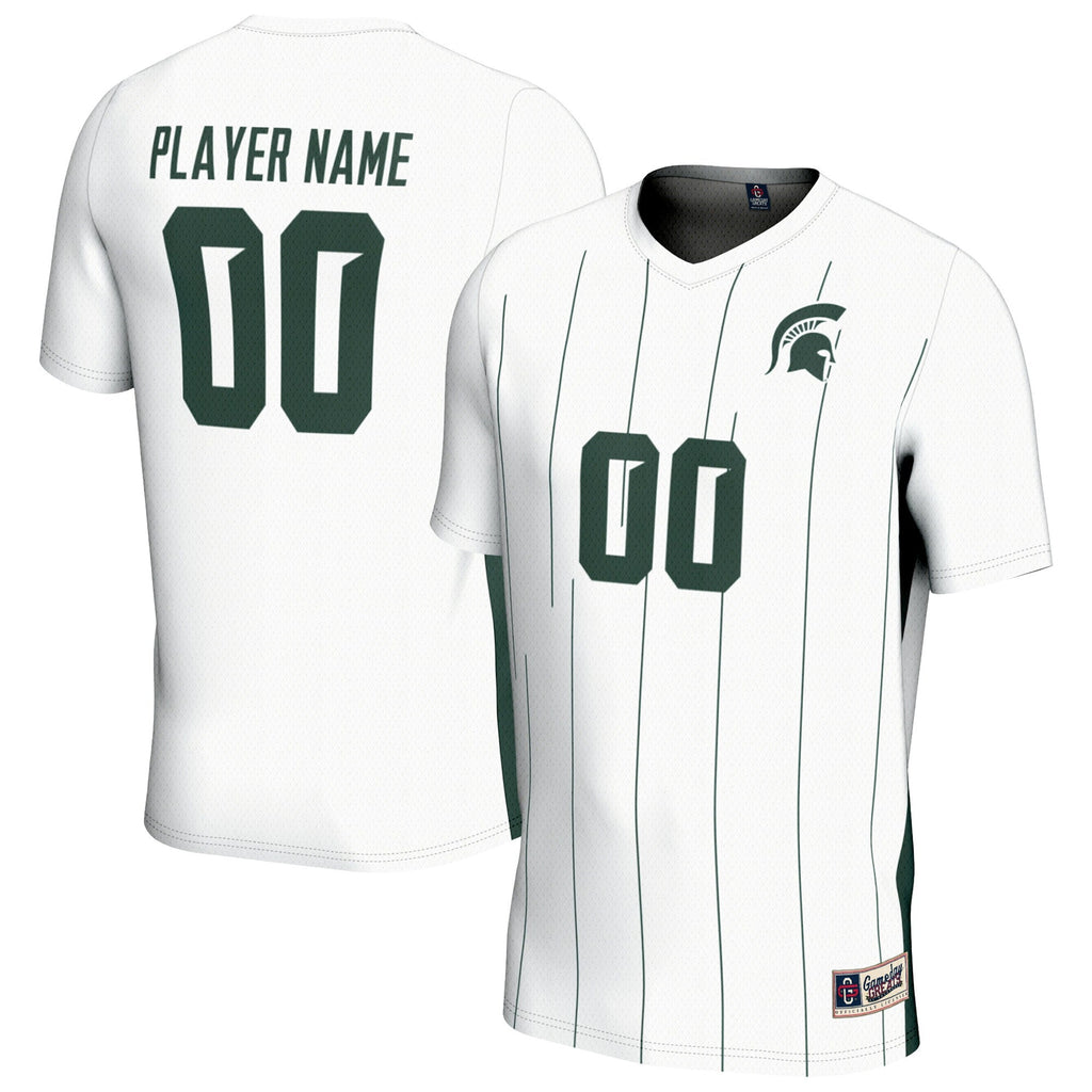Michigan State Spartans NIL Pick-A-Player Soccer Jersey - White product image 2, provided for visual reference and product