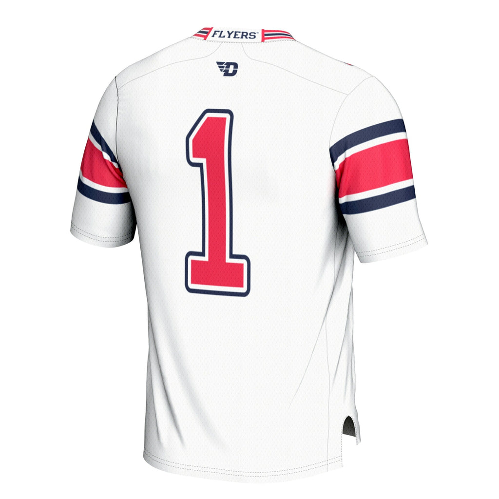 #1 Dayton Flyers Football Jersey - White product image 4, provided for visual reference and product detail review
