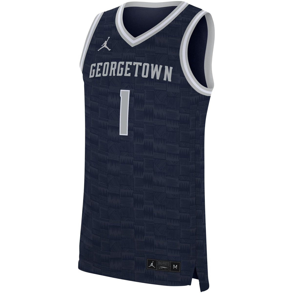 #1 Navy Georgetown Hoyas Replica Jersey product image 3, provided for visual reference and product detail review