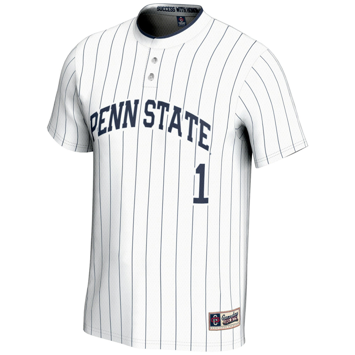 #1 Penn State Nittany Lions Lightweight Softball Jersey - White product image 3, provided for visual reference and product