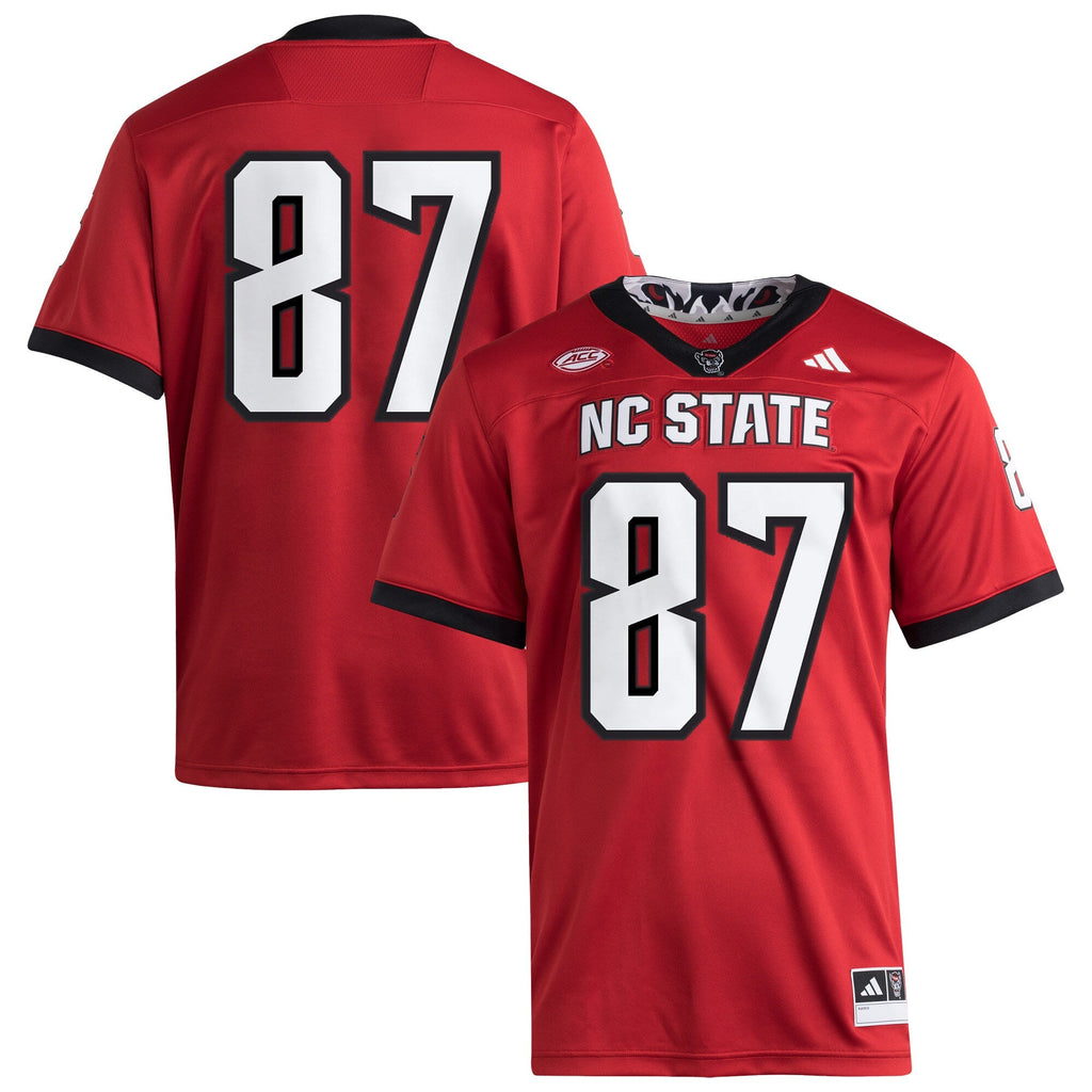 #87 NC State Wolfpack Premier Jersey - Red product image 2, provided for visual reference and product detail review