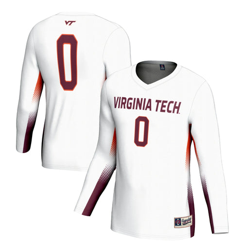 #0 Virginia Tech Hokies Lightweight Volleyball Jersey - White product image 1, provided for visual reference and product