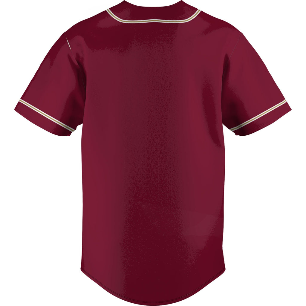 Elon Phoenix Lightweight Baseball Jersey - Maroon product image 4, provided for visual reference and product detail review