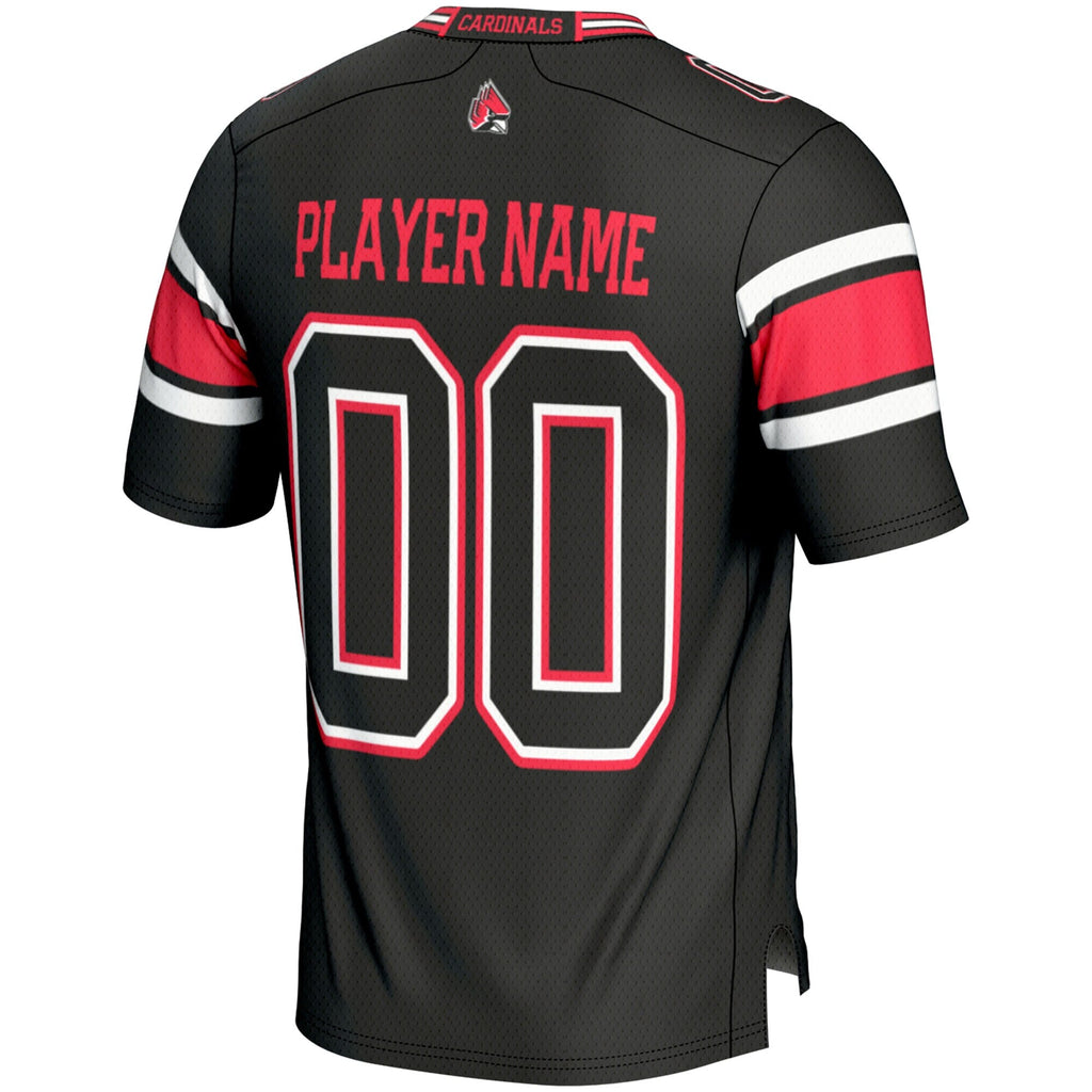 Ball State Cardinals NIL Pick-A-Player Football Jersey - Black product image 4, provided for visual reference and product
