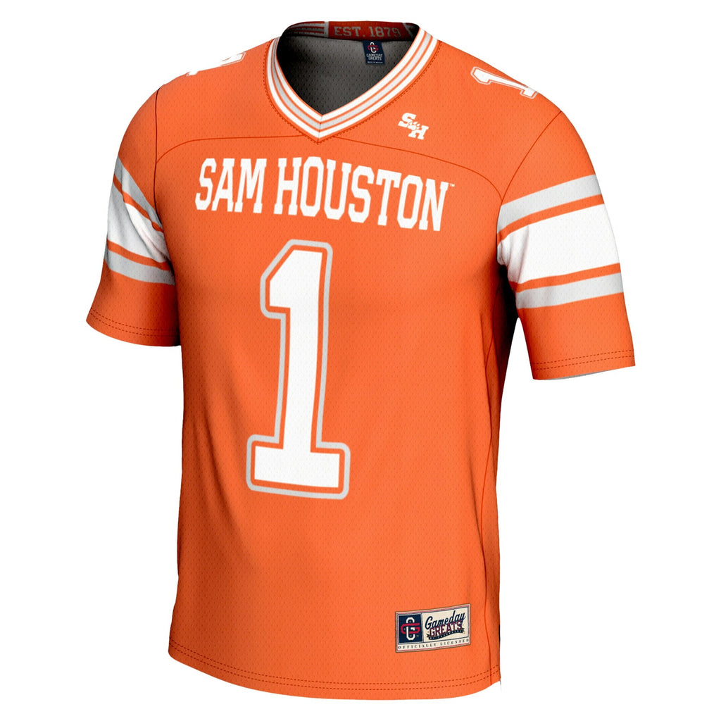 #1 Sam Houston State Bearkats Endzone Football Jersey - Orange product image 3, provided for visual reference and product
